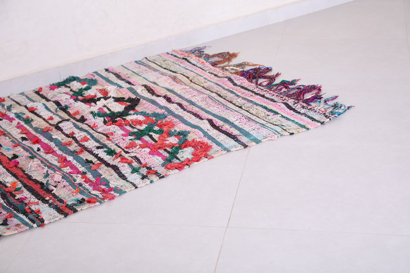 Colorful Moroccan Runner Rug 3.4 X 8.2 Feet