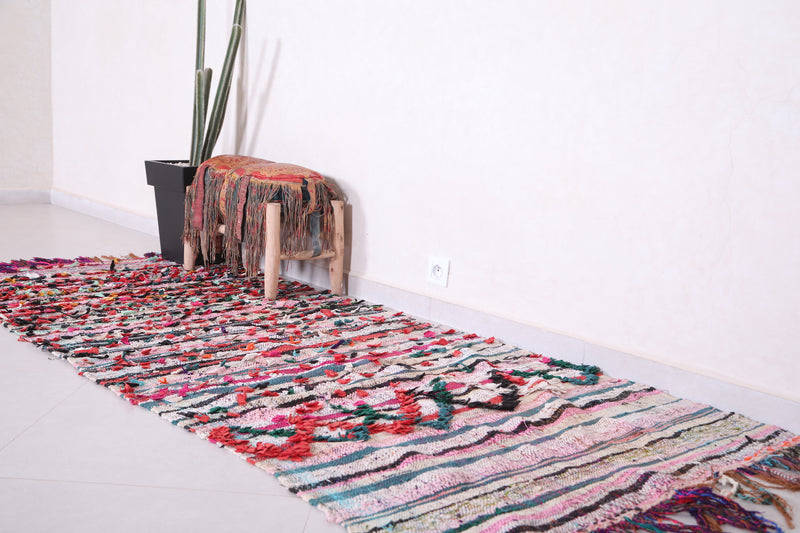 Colorful Moroccan Runner Rug 3.4 X 8.2 Feet