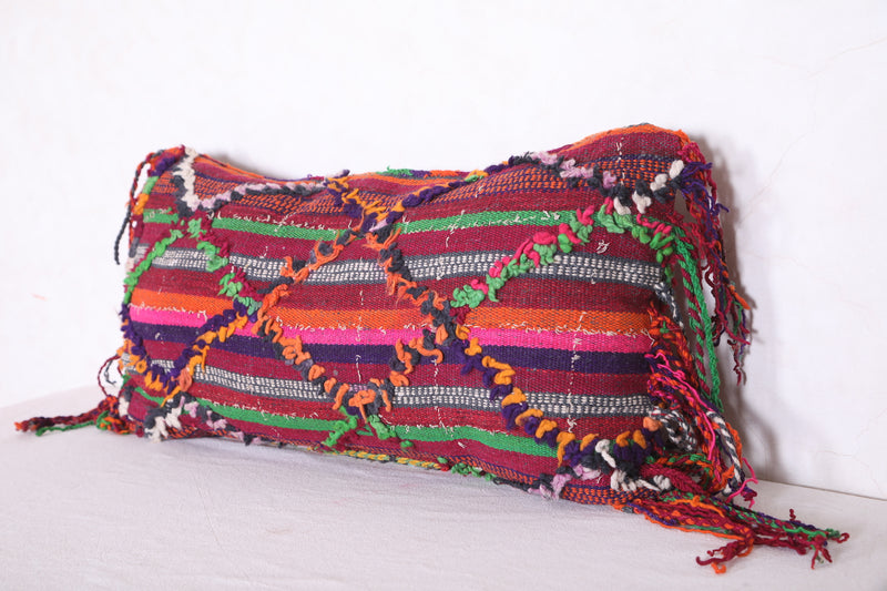 Long Moroccan Kilim Pillow 13.7 INCHES X 26.3 INCHES