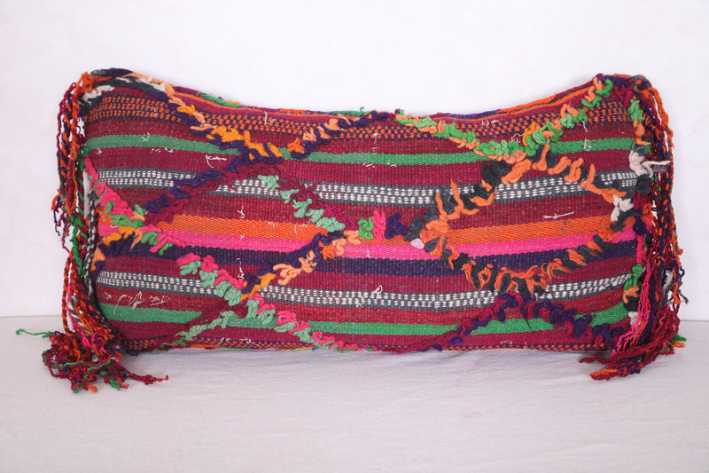 Long Moroccan Kilim Pillow 13.7 INCHES X 26.3 INCHES