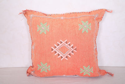 Moroccan pillow peach 17.3 INCHES X 18.1 INCHES