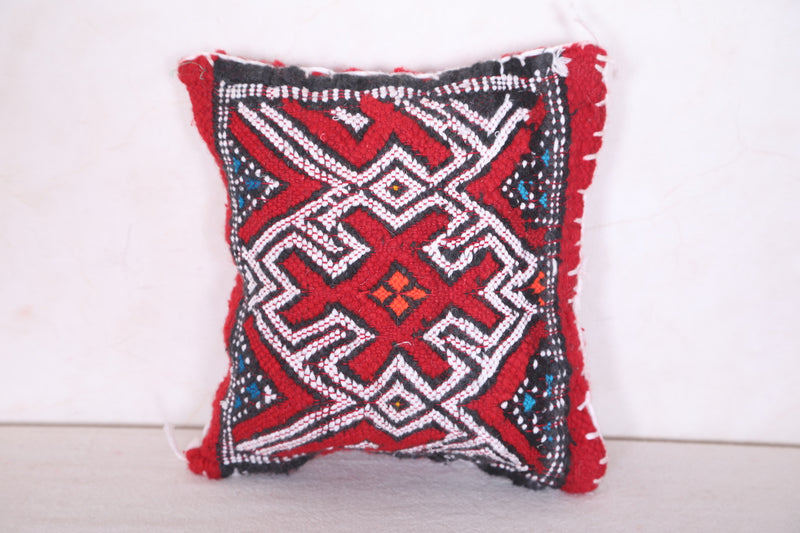 Moroccan rug Red pillow 10.2 INCHES X 9 INCHES