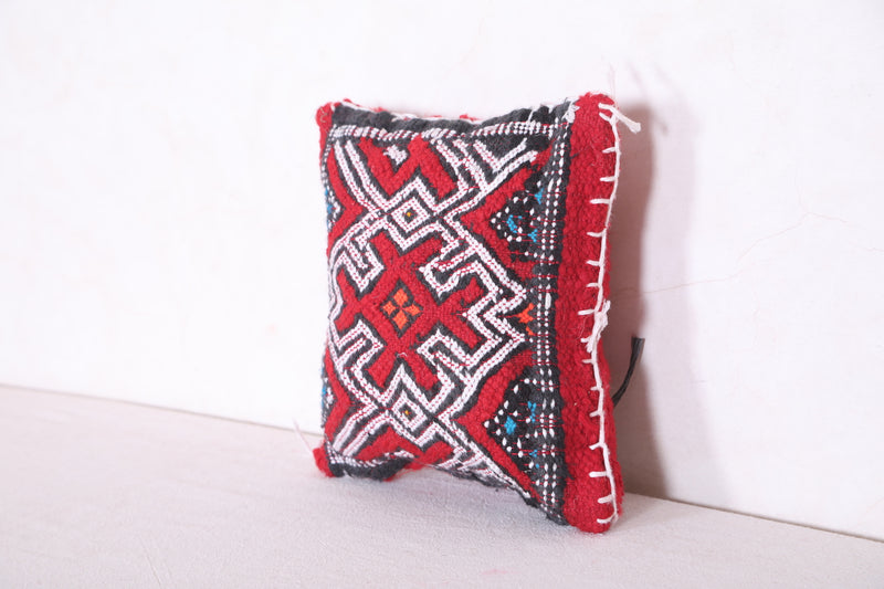 Moroccan rug Red pillow 10.2 INCHES X 9 INCHES