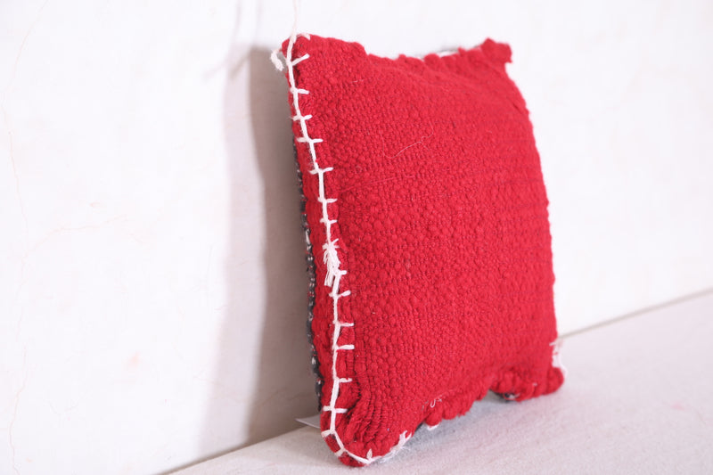 Moroccan rug Red pillow 10.2 INCHES X 9 INCHES