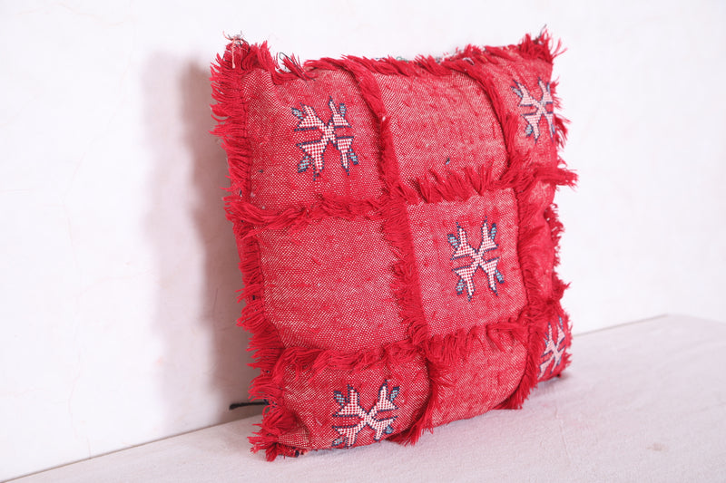 Red pillow Cover 16.1 INCHES X 16.1 INCHES