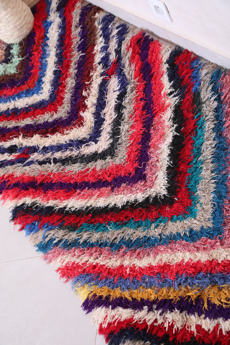 Beautiful colorful Moroccan rug runner 2.3 X 6.3 Feet