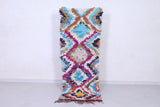 Moroccan Boucherouite Hallway Rug Shag 2.4 X 6.5 Feet