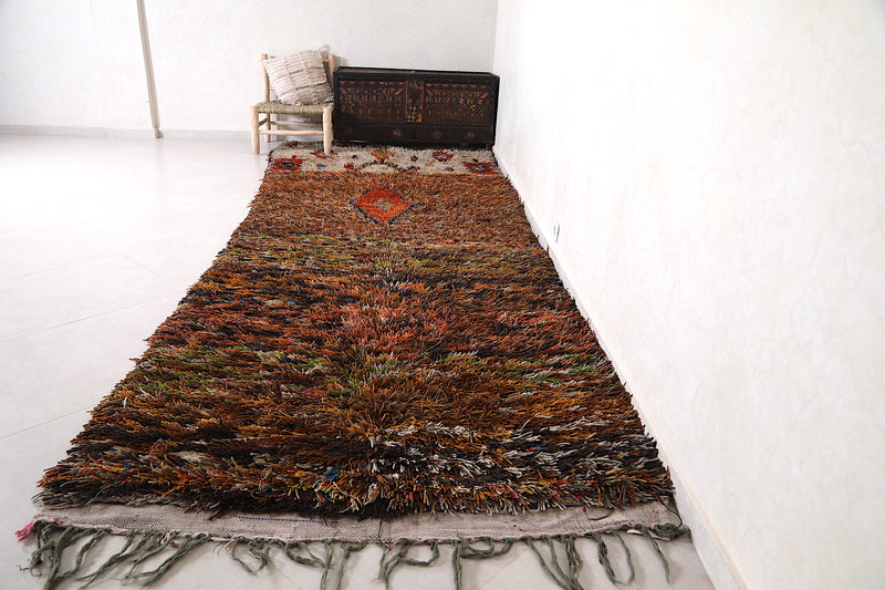 Shaggy Moroccan Runner Rug 4.8 X 14.8 Feet