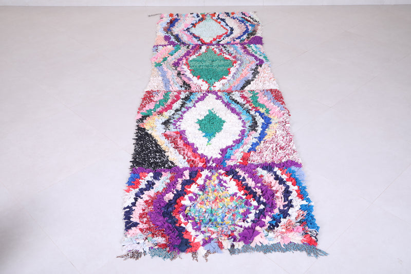 Runner Boucherouite Rug 2.7 X 9.1 Feet