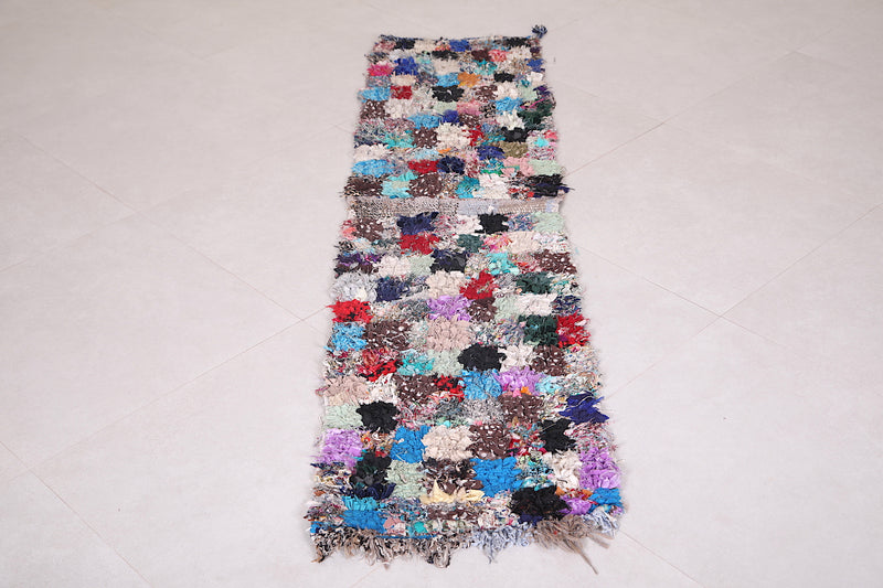 Colorful Runner Boucherouite rug 1.6 X 6.5 Feet