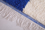 Custom Moroccan rug - Handmade berber rug - Blue and White rug - custom moroccan rugs