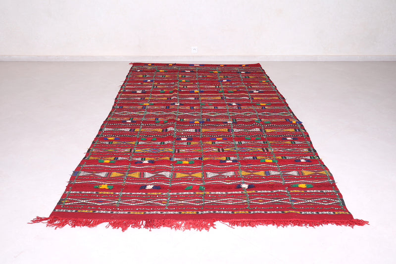 Moroccan area rug 5.8 FT X 11.3 FT, berber rug kilim