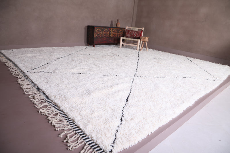 Handmade beni ourain Moroccan rug - Wool berber rug - Custom Rug