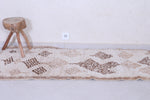 Vintage handmade moroccan berber runner rug 2.8 FT X 5.9 FT