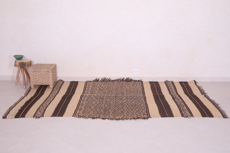 Hand woven Moroccan rug kilim 4.5 FT X 8.6 FT