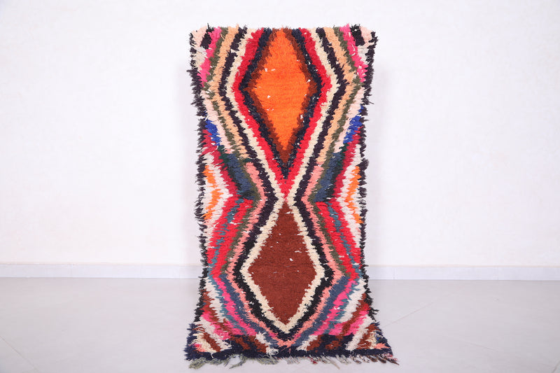 Colorful handmade berber runner rug 2.3 X 5.3 Feet