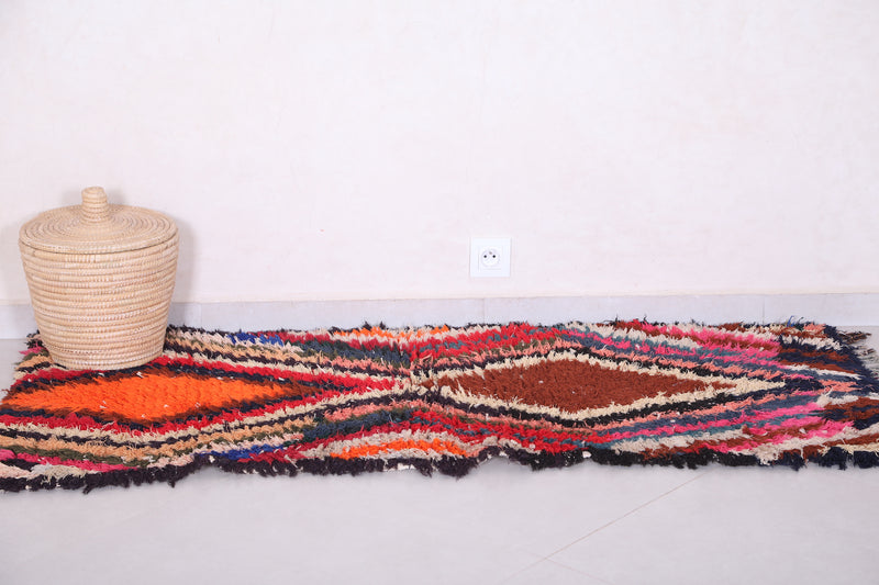 Colorful handmade berber runner rug 2.3 X 5.3 Feet