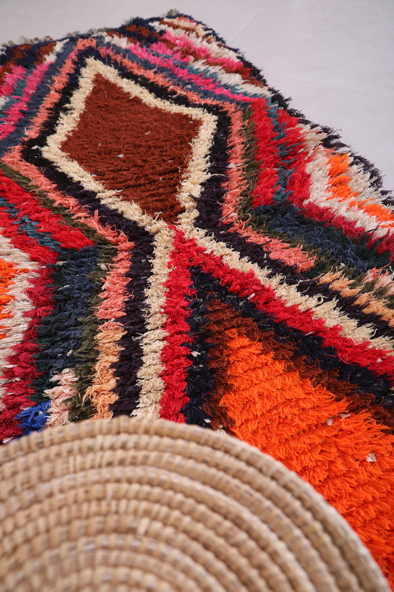 Colorful handmade berber runner rug 2.3 X 5.3 Feet