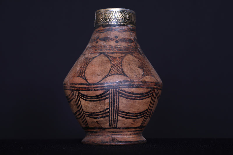 Antique moroccan clay water pot 4.3 INCHES X 6.1 INCHES