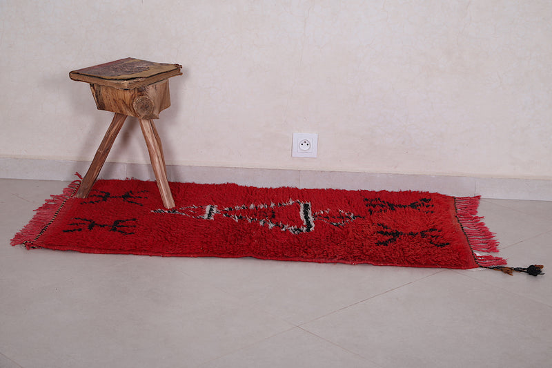 Red berber rug 2 X 4.1 Feet