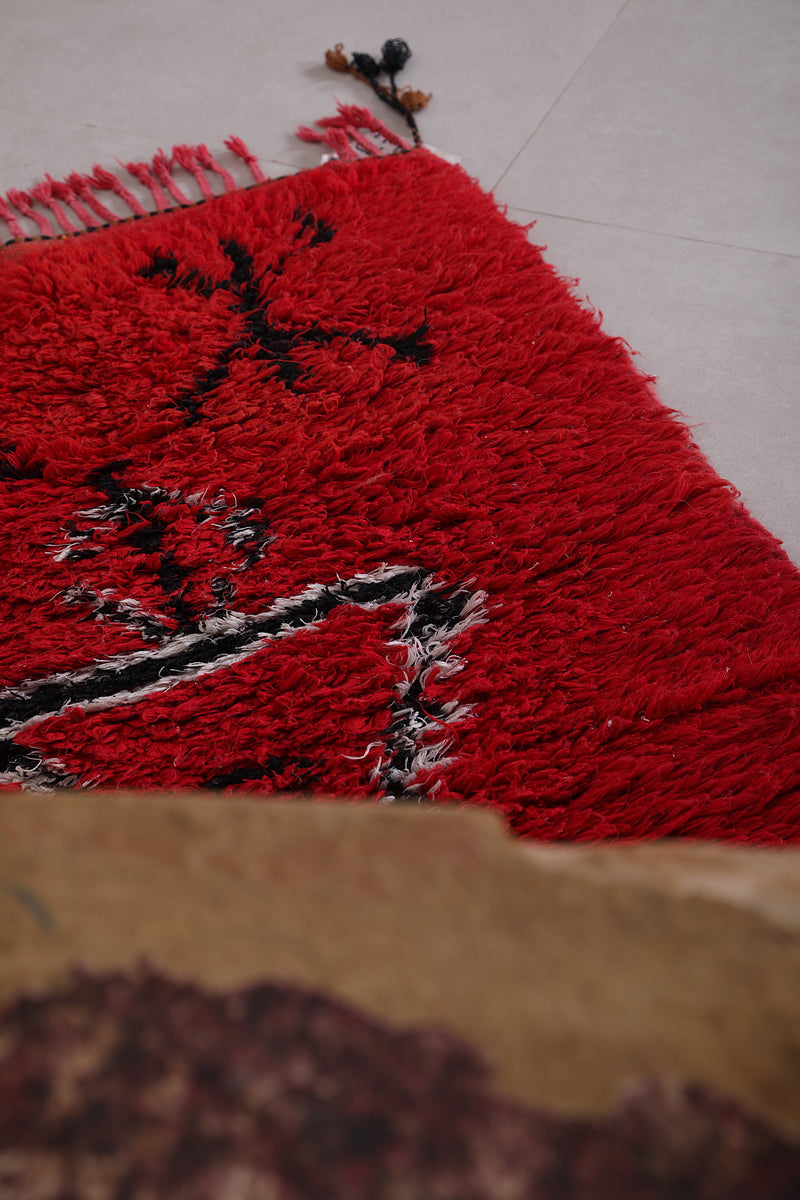 Red berber rug 2 X 4.1 Feet