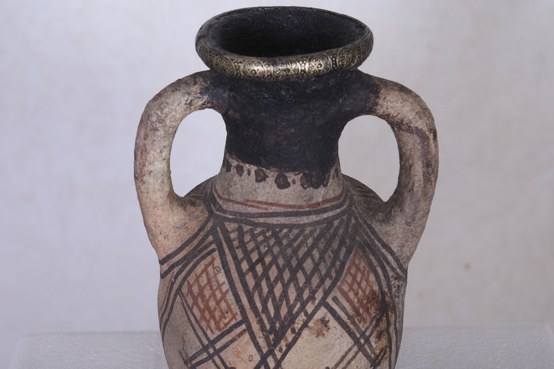 Antique moroccan clay water pot 6.6 INCHES X 10.8 INCHES