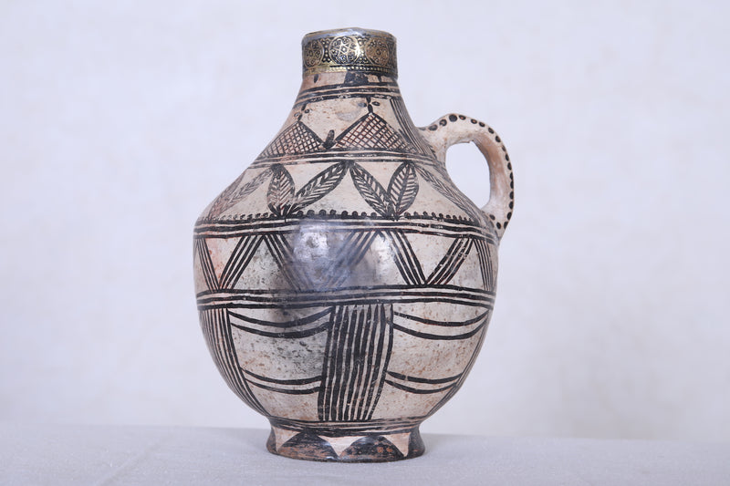 Antique moroccan berber clay water pot 5.3 INCHES X  7.6 INCHES