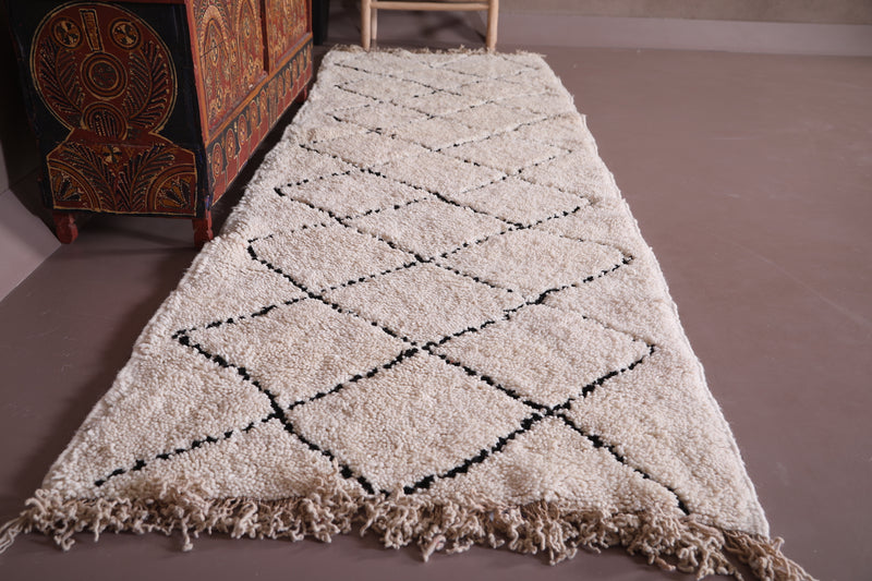 Runner Moroccan Rug - Handmade Beni Ourain Rug - Custom Rug