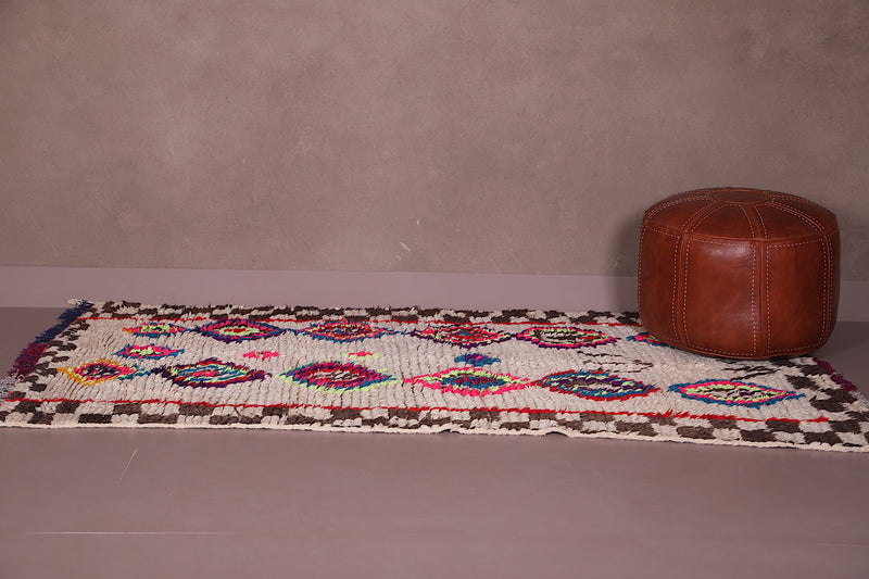 Handmade azilal runner rug 4.1 X 7.2 Feet