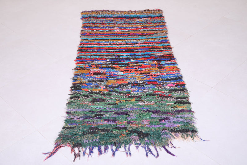 Long colorful Moroccan rug 2.8 X 6.2 Feet