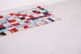 Shaggy boucherouite runner rug 2.2 X 4.4 Feet