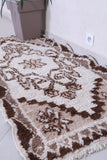 Vintage Berber Hallway Rug 2.5 X 5.9 Feet