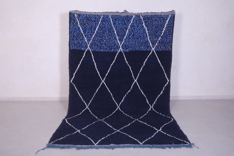 Custom moroccan rug Blue - hand knotted berber rug