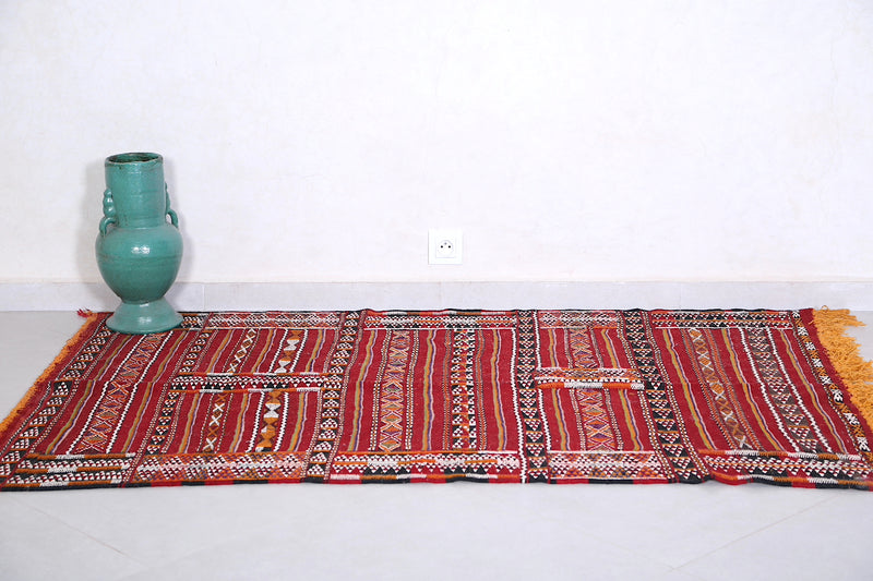 Handwoven Moroccan rug 3.7 ft x 5.6 ft