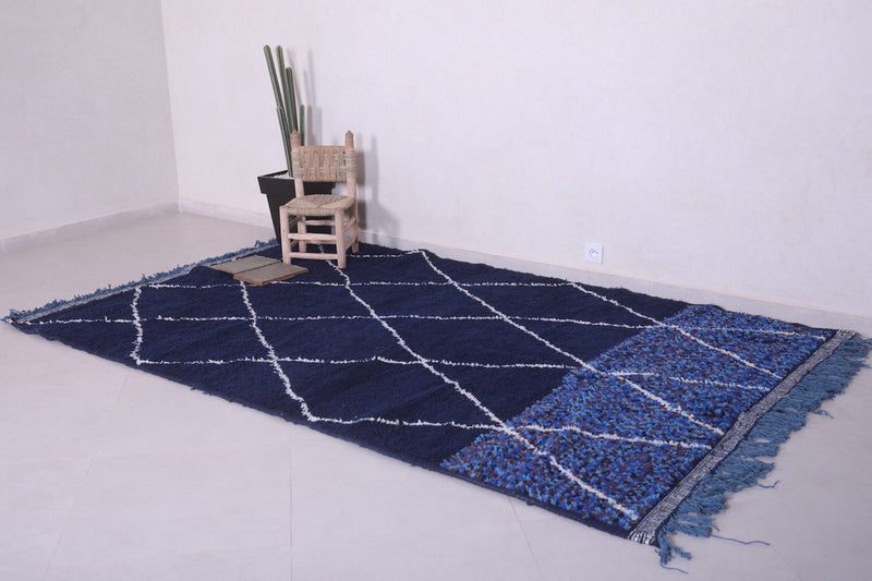 Custom moroccan rug Blue - hand knotted berber rug