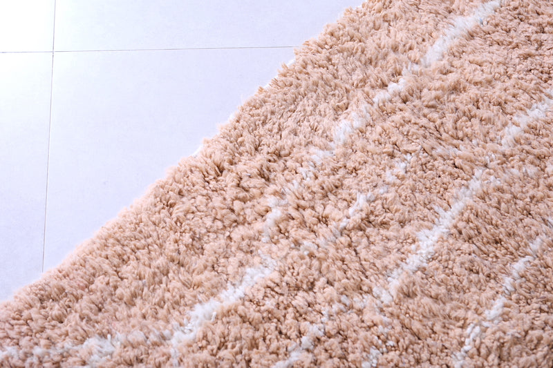 Custom handmade peach color rug - Moroccan berber carpet