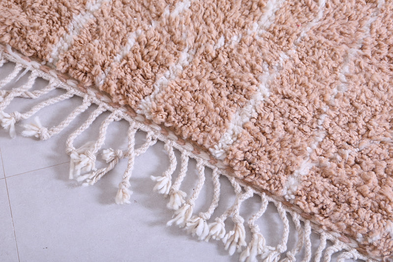 Custom handmade peach color rug - Moroccan berber carpet