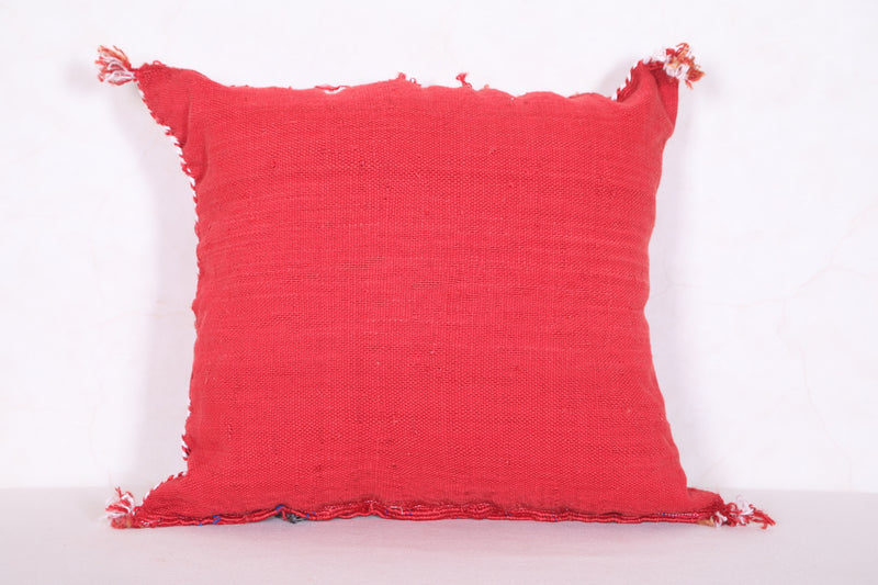 Red Moroccan Kilim Pillow 17.3 INCHES X 18.1 INCHES