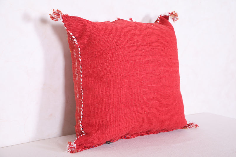 Red Moroccan Kilim Pillow 17.3 INCHES X 18.1 INCHES