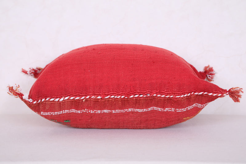 Red Moroccan Kilim Pillow 17.3 INCHES X 18.1 INCHES