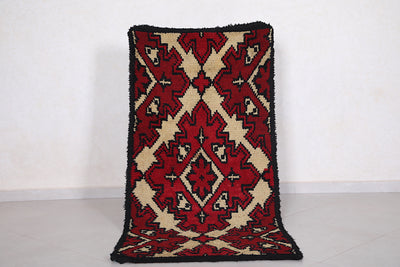 Hand woven moroccan rug 2.7 x 5.7 Feet