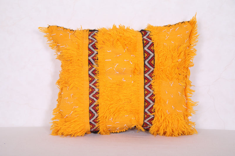 Yellow berber kilim pillow 17.3 INCHES X 20 INCHES