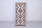 Vintage handmade moroccan berber runner rug 2.6 FT X 6.9 FT