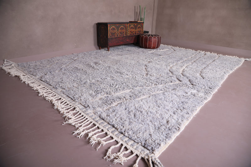 Moroccan Beni ourain rug - Wool Berber Carpet - Custom Rug