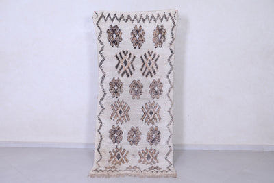 Vintage handmade moroccan berber runner rug 2.9 FT X 6.5 FT