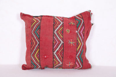 Moroccan Pillow Red 14.5 INCHES X 16.5 INCHES