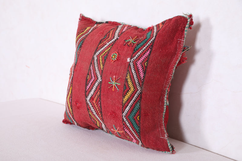 Moroccan Pillow Red 14.5 INCHES X 16.5 INCHES