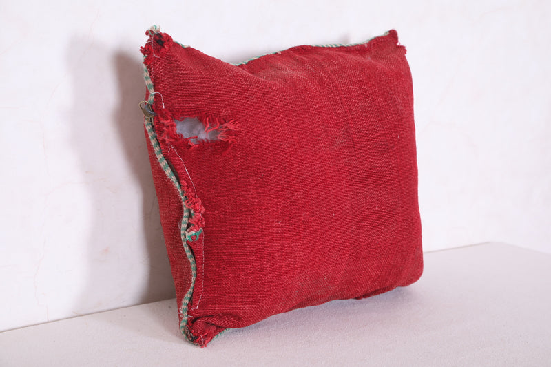 Moroccan Pillow Red 14.5 INCHES X 16.5 INCHES