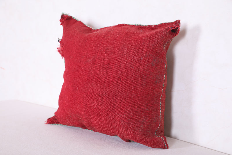 Moroccan Pillow Red 14.5 INCHES X 16.5 INCHES