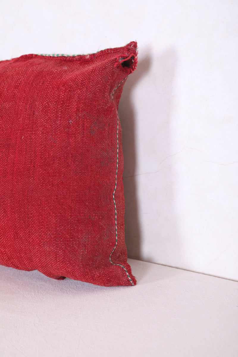 Moroccan Pillow Red 14.5 INCHES X 16.5 INCHES